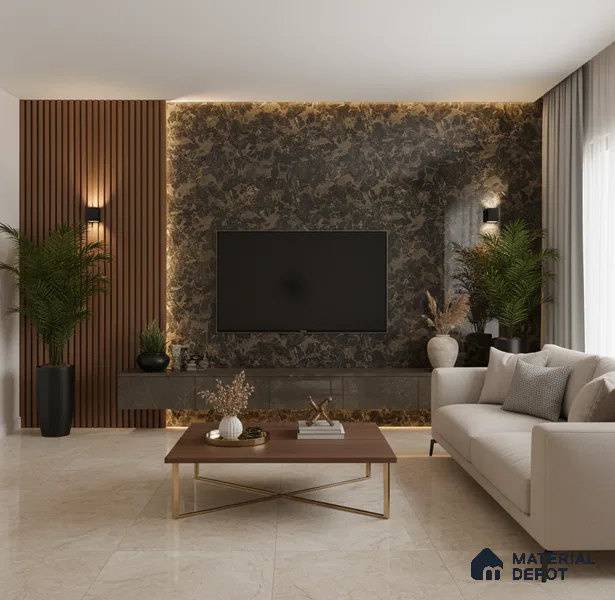 LM 19464 Prism Purity Seraphinite Texture Finish 8 ft x 4 ft Decorative Laminate - 1 mm | Suitable for TV Unit, Wardrobe, Kitchen Cabinets