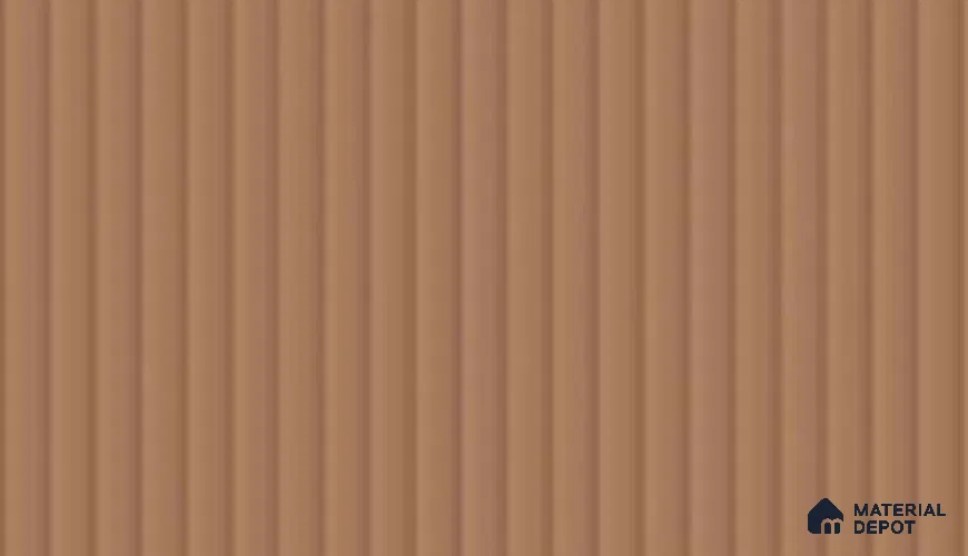 Metallic Bronze Fluted Solid Color LM 19472 B Bronze Glossy Finish 8 ft x 4 ft Glossy Finish Decorative Laminate - 1 mm | Suitable for TV Unit,Wardrobe, Kitchen Cabinets
