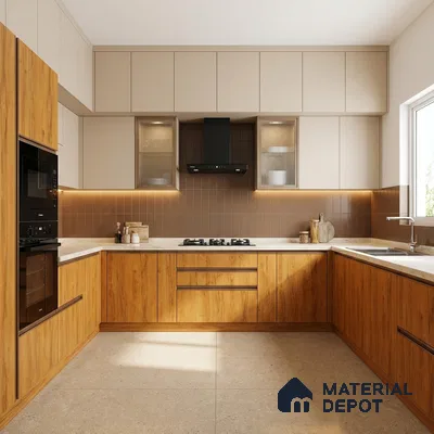 Wooden Look LM 19480 Exotic Walnut Super Matte Finish 8 ft x 4 ft Decorative Laminate - 1 mm | Suitable for TV Unit, Wardrobe, Kitchen Cabinets