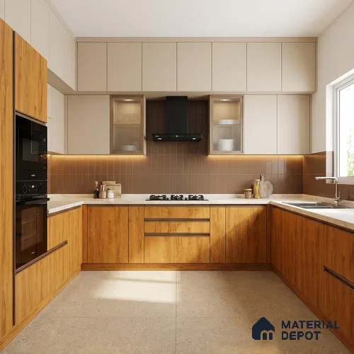 Wooden Look LM 19480 Exotic Walnut Super Matte Finish 8 ft x 4 ft Decorative Laminate - 1 mm | Suitable for TV Unit, Wardrobe, Kitchen Cabinets