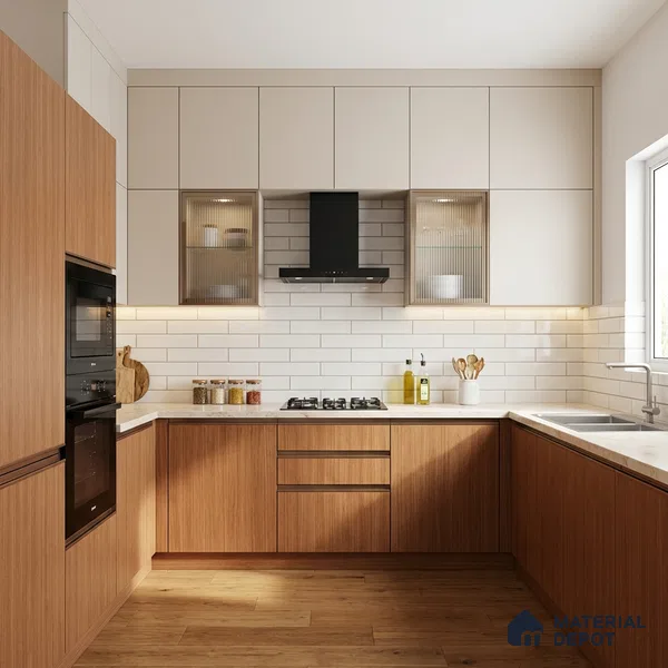 Wooden Look LM 19484 C Chesterfield Oak Dripped Wood Texture Finish 8 ft x 4 ft Decorative Laminate - 1 mm | Suitable for TV Unit, Wardrobe, Kitchen Cabinets