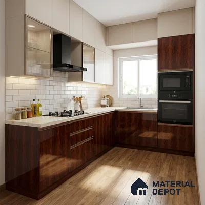 Wooden Look LM 19491 B Desira Ash Wood High Gloss Finish 8 ft x 4 ft Decorative Laminate - 1 mm | Suitable for TV Unit, Wardrobe, Kitchen Cabinets