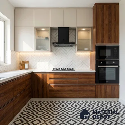 Wooden Look LM 19493 G Wyoming Maple Dripped Wood Texture Finish 8 ft x 4 ft Decorative Laminate - 1 mm | Suitable for TV Unit, Wardrobe, Kitchen Cabinets
