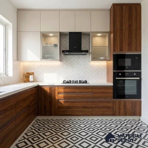 Wooden Look LM 19493 G Wyoming Maple Dripped Wood Texture Finish 8 ft x 4 ft Decorative Laminate - 1 mm | Suitable for TV Unit, Wardrobe, Kitchen Cabinets