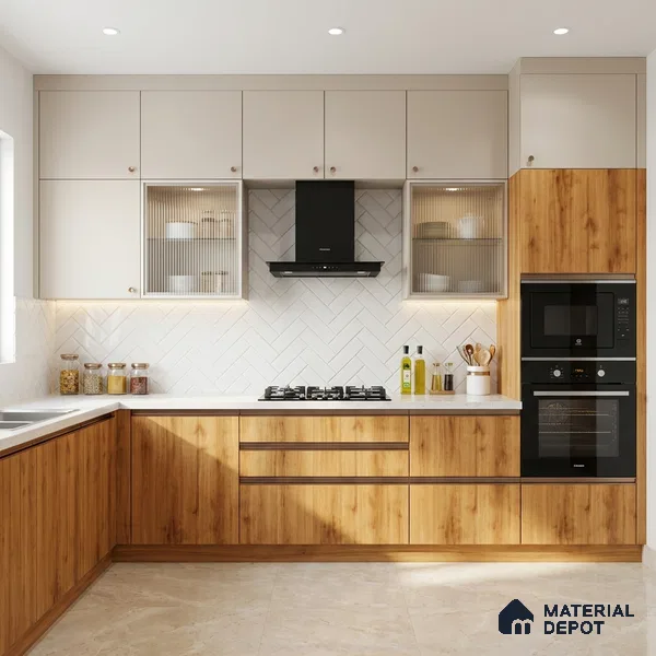 Wooden Look LM 19495 F Modern Oak Suede Finish 8 ft x 4 ft Decorative Laminate - 1 mm | Suitable for TV Unit, Wardrobe, Kitchen Cabinets