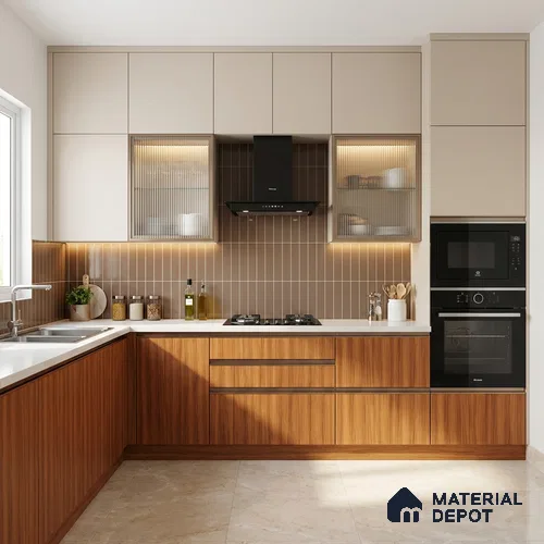 Wooden Look LM 20066 8 ft x 4 ft Texture Finish Decorative Laminate - 1 mm | Suitable for TV Unit, Wardrobe, Kitchen Cabinets