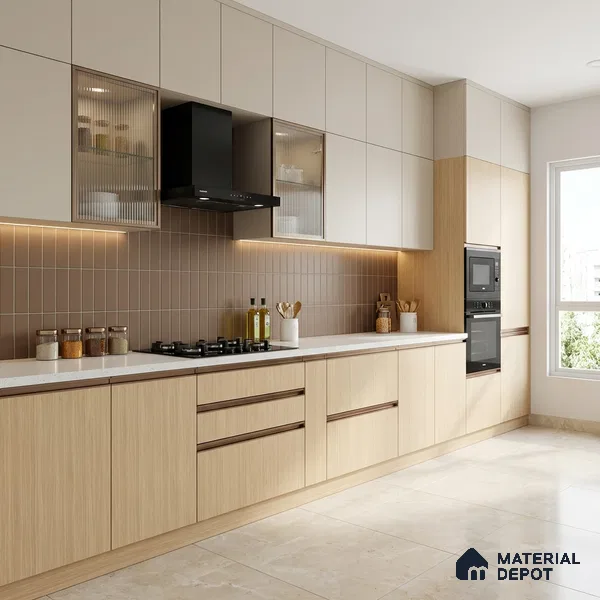 Wooden Look LM 20080 8 ft x 4 ft Texture Finish Decorative Laminate - 1 mm | Suitable for TV Unit, Wardrobe, Kitchen Cabinets