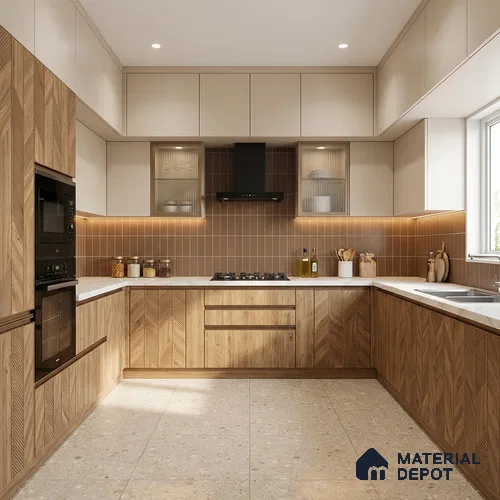 Wooden Look LM 20185 8 ft x 4 ft Texture Finish Decorative Laminate - 1 mm | Suitable for TV Unit, Wardrobe, Kitchen Cabinets