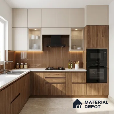 Wooden Look LM 20250 8 ft x 4 ft Suede Finish Decorative Laminate - 1 mm | Suitable for TV Unit, Wardrobe, Kitchen Cabinets