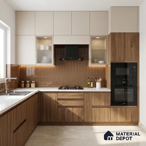 Wooden Look LM 20250 8 ft x 4 ft Suede Finish Decorative Laminate - 1 mm | Suitable for TV Unit, Wardrobe, Kitchen Cabinets
