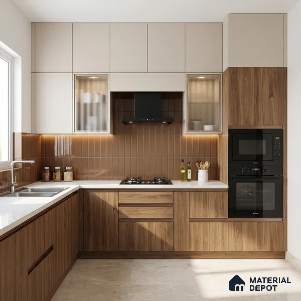 Wooden Look LM 20250 8 ft x 4 ft Suede Finish Decorative Laminate - 1 mm | Suitable for TV Unit, Wardrobe, Kitchen Cabinets