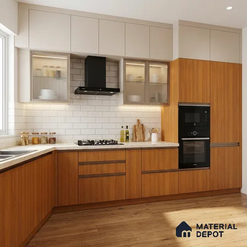 Wooden Look LM 20770 Frappe Cedar 8 ft x 4 ft Texture Finish Decorative Laminate - 1 mm | Suitable for TV Unit, Wardrobe, Kitchen Cabinets