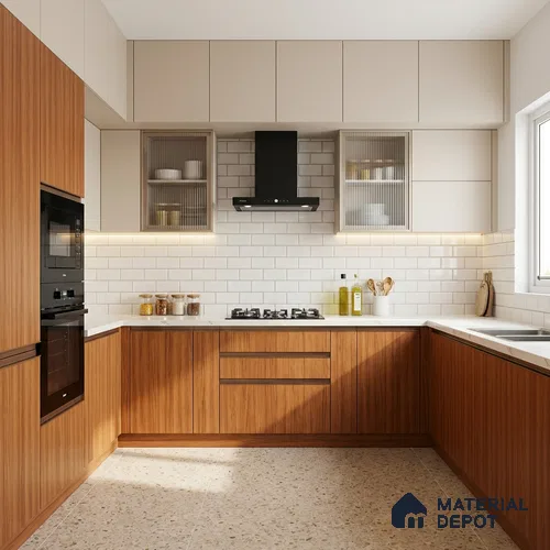 Wooden Look LM 21009 8 ft x 4 ft Texture Finish Decorative Laminate - 1 mm | Suitable for TV Unit, Wardrobe, Kitchen Cabinets