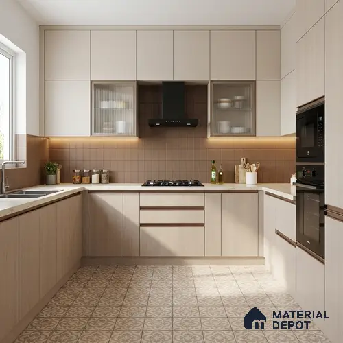 Wooden Look LM 21037 8 ft x 4 ft Suede Finish Decorative Laminate - 1 mm | Suitable for TV Unit, Wardrobe, Kitchen Cabinets