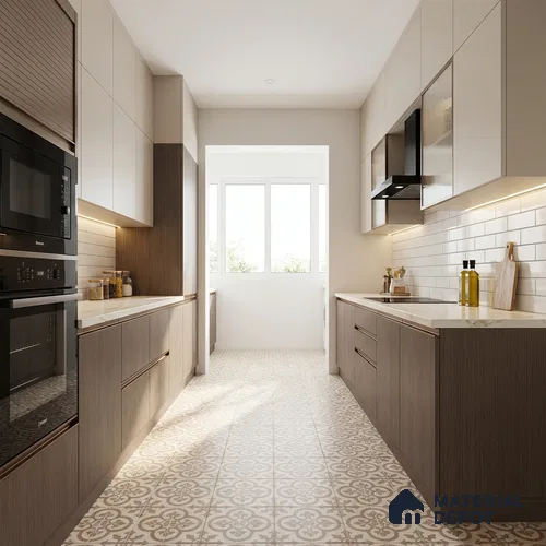 Wooden Look LM 21038 8 ft x 4 ft Suede Finish Decorative Laminate - 1 mm | Suitable for TV Unit, Wardrobe, Kitchen Cabinets