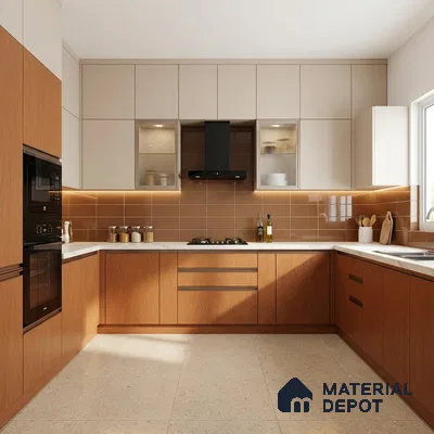 Wooden Look LM 21116 C Zebrano Ridge Wooden Suede Finish 8 ft x 4 ft Decorative Laminate - 1 mm | Suitable for TV Unit, Wardrobe, Kitchen Cabinets