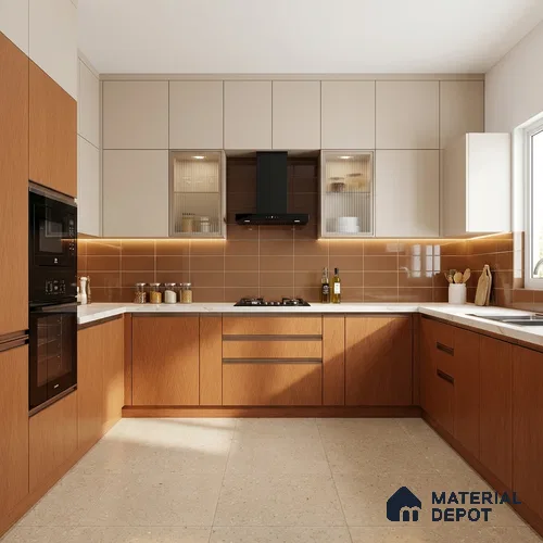 Wooden Look LM 21116 C Zebrano Ridge Wooden Suede Finish 8 ft x 4 ft Decorative Laminate - 1 mm | Suitable for TV Unit, Wardrobe, Kitchen Cabinets