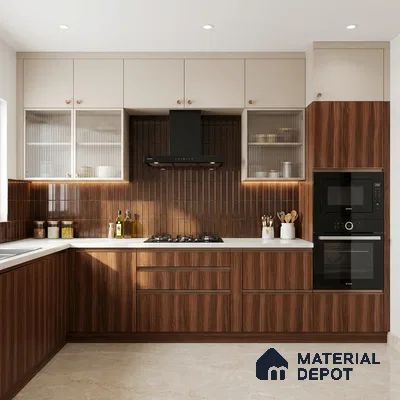 Wooden Look LM 21118 B Castano Rich Antique Ridge Texture Finish 8 ft x 4 ft Decorative Laminate - 1 mm | Suitable for TV Unit, Wardrobe, Kitchen Cabinets