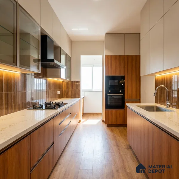 Wooden Look LM 21119 H Classic Timber Dripped Wood Texture Finish 8 ft x 4 ft Decorative Laminate - 1 mm | Suitable for TV Unit, Wardrobe, Kitchen Cabinets