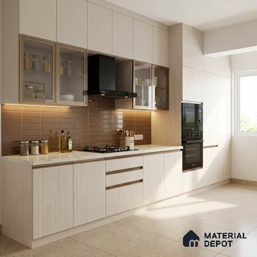 Wooden Look LM 21121 Vanilla Timber Super Matte Finish 8 ft x 4 ft Decorative Laminate - 1 mm | Suitable for TV Unit, Wardrobe, Kitchen Cabinets
