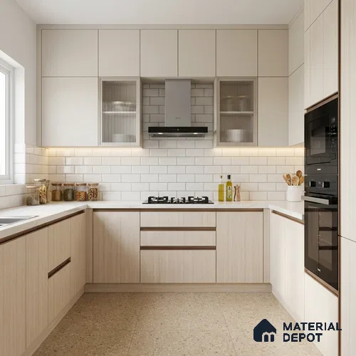 Wooden Look LM 21121 D Vanilla Timber Rainy Ash Texture Finish 8 ft x 4 ft Decorative Laminate - 1 mm | Suitable for TV Unit, Wardrobe, Kitchen Cabinets