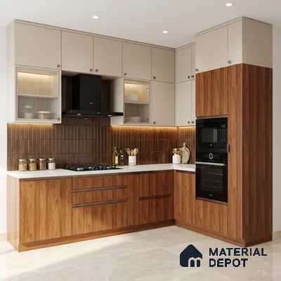 Wooden Look LM 21126 C Terranova Grain Crown Zenith Texture Finish 8 ft x 4 ft Decorative Laminate - 1 mm | Suitable for TV Unit, Wardrobe, Kitchen Cabinets