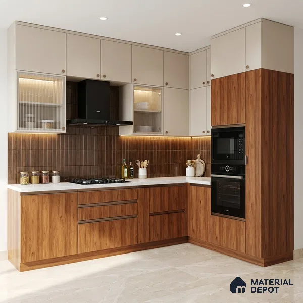 Wooden Look LM 21126 C Terranova Grain Crown Zenith Texture Finish 8 ft x 4 ft Decorative Laminate - 1 mm | Suitable for TV Unit, Wardrobe, Kitchen Cabinets