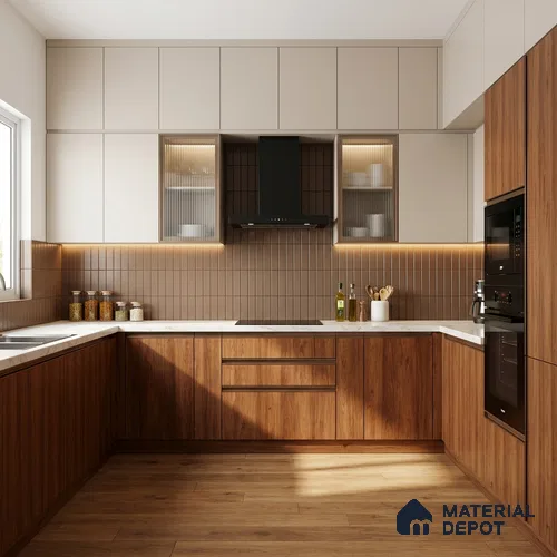 Wooden Look LM 21126 D Terranova Grain Rainy Ash Texture Finish 8 ft x 4 ft Decorative Laminate - 1 mm | Suitable for TV Unit, Wardrobe, Kitchen Cabinets
