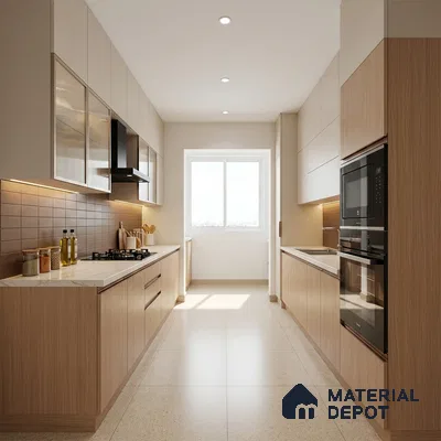Wooden Look LM 21127 B Pavona Mist Antique Ridge Texture Finish 8 ft x 4 ft Decorative Laminate - 1 mm | Suitable for TV Unit, Wardrobe, Kitchen Cabinets