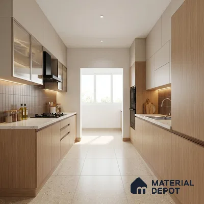Wooden Look LM 21127 E Pavona Mist Zig Wave Texture Finish 8 ft x 4 ft Decorative Laminate - 1 mm | Suitable for TV Unit, Wardrobe, Kitchen Cabinets