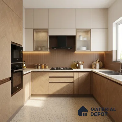 Wooden Look LM 21134 Nordic Ash Regal Walnut Texture Finish 8 ft x 4 ft Decorative Laminate - 1 mm | Suitable for TV Unit, Wardrobe, Kitchen Cabinets