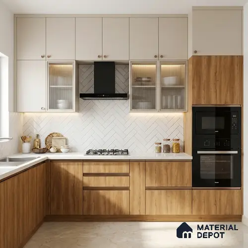 Wooden Look LM 21348 Regal Oak Light 8 ft x 4 ft Matte Finish Decorative Laminate - 1 mm | Suitable for TV Unit, Wardrobe, Kitchen Cabinets