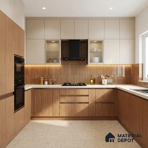Wooden Look LM 21352 Crown Woody 8 ft x 4 ft Matte Finish Decorative Laminate - 1 mm | Suitable for TV Unit, Wardrobe, Kitchen Cabinets