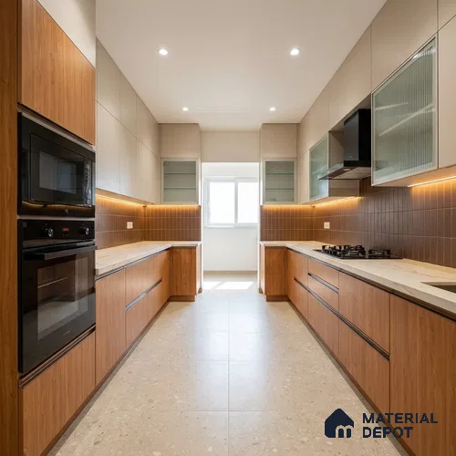 Wooden Look LM 21353 Crown Woody 8 ft x 4 ft Texture Finish Decorative Laminate - 1 mm | Suitable for TV Unit, Wardrobe, Kitchen Cabinets