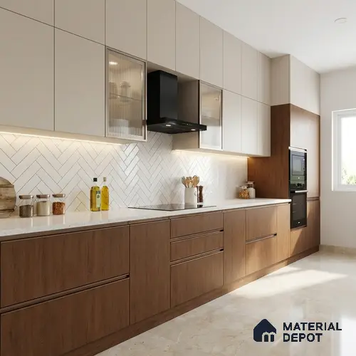 Wooden Look LM 21359 Mocha Bark 8 ft x 4 ft Matte Finish Decorative Laminate - 1 mm | Suitable for TV Unit, Wardrobe, Kitchen Cabinets
