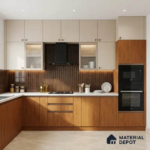 Wooden Look LM 21405 Canadian Maple 8 ft x 4 ft Texture Finish Decorative Laminate - 1 mm | Suitable for TV Unit, Wardrobe, Kitchen Cabinets