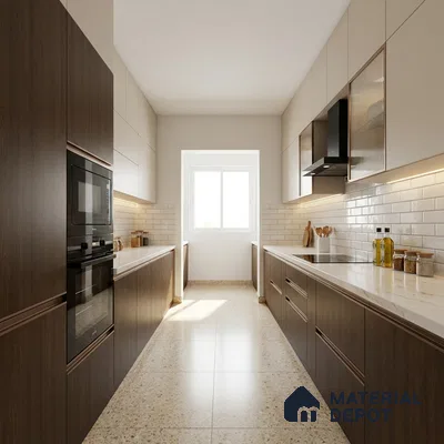Wooden Look LM 21409 African Walnut Dark 8 ft x 4 ft Texture Finish Decorative Laminate - 1 mm | Suitable for TV Unit, Wardrobe, Kitchen Cabinets