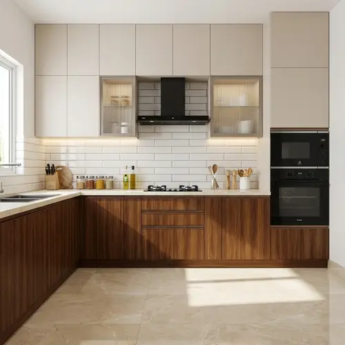 Wooden Look LM 21418 Cherry Wood 8 ft x 4 ft Texture Finish Decorative Laminate - 1 mm | Suitable for TV Unit, Wardrobe, Kitchen Cabinets