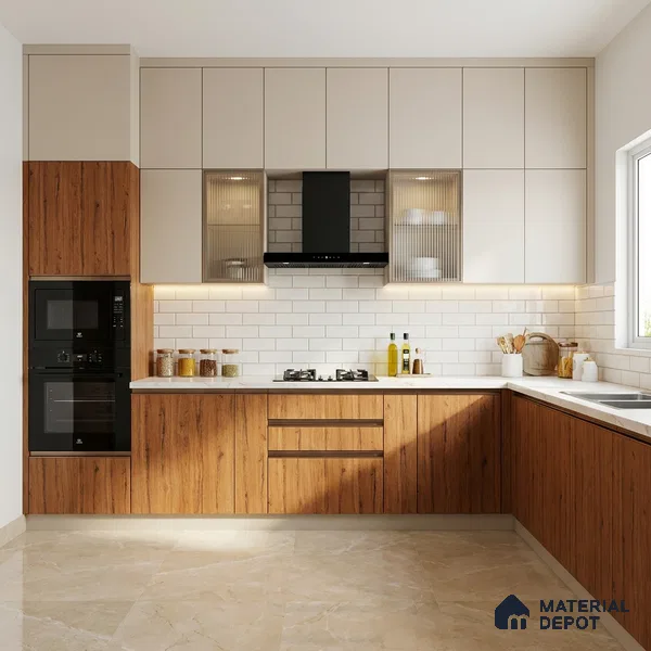 Wooden Look LM 21441 Shiny Lavito 8 ft x 4 ft Texture Finish Decorative Laminate - 1 mm | Suitable for TV Unit, Wardrobe, Kitchen Cabinets