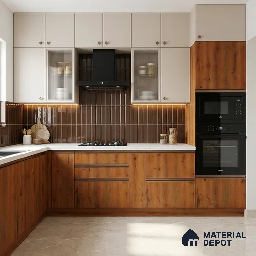 Wooden Look LM 21450 Royal Oak 8 ft x 4 ft Suede Finish Decorative Laminate - 1 mm | Suitable for TV Unit, Wardrobe, Kitchen Cabinets