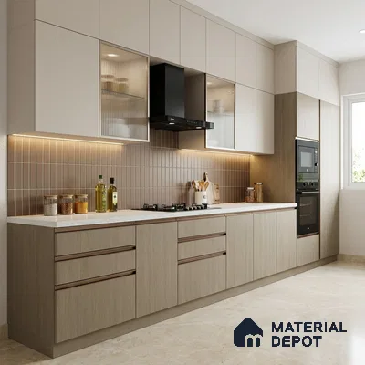 Wooden Look LM 21453 Fumed Oak 8 ft x 4 ft Suede Finish Decorative Laminate - 1 mm | Suitable for TV Unit, Wardrobe, Kitchen Cabinets