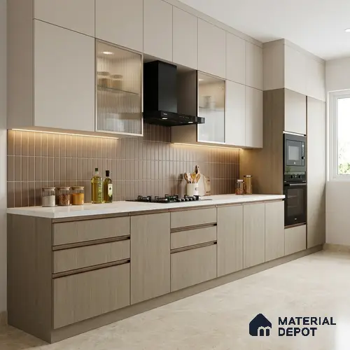Wooden Look LM 21453 Fumed Oak 8 ft x 4 ft Suede Finish Decorative Laminate - 1 mm | Suitable for TV Unit, Wardrobe, Kitchen Cabinets