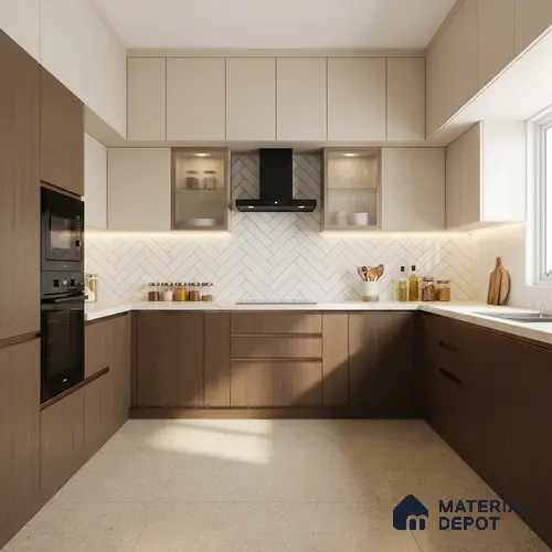 Wooden Look LM 21458 Castellano Oak Dark 8 ft x 4 ft Suede Finish Decorative Laminate - 1 mm | Suitable for TV Unit, Wardrobe, Kitchen Cabinets