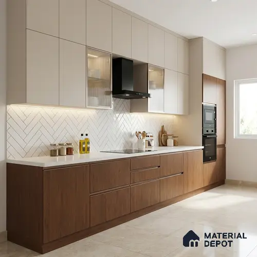 Wooden Look LM 21459 Mocha Bark 8 ft x 4 ft Suede Finish Decorative Laminate - 1 mm | Suitable for TV Unit, Wardrobe, Kitchen Cabinets