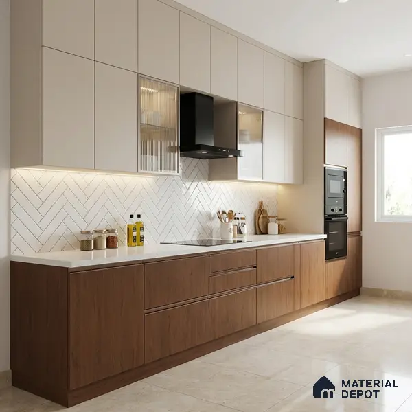 Wooden Look LM 21459 Mocha Bark 8 ft x 4 ft Suede Finish Decorative Laminate - 1 mm | Suitable for TV Unit, Wardrobe, Kitchen Cabinets