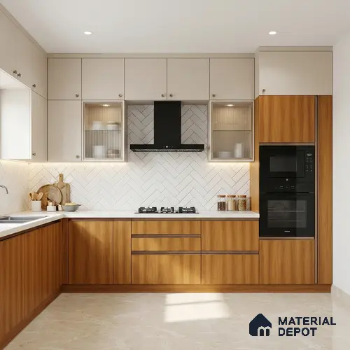 Wooden Look LM 21554 Toasted Hazelnut 8ft x 4ft Texture Finish Decorative Laminate - 1 mm | Suitable for TV Unit, Wardrobe, Kitchen Cabinets