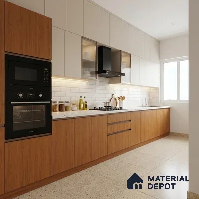 Wooden Look LM 21556 Caramelised Pine 8ft x 4ft Texture Finish Decorative Laminate - 1 mm | Suitable for TV Unit, Wardrobe, Kitchen Cabinets