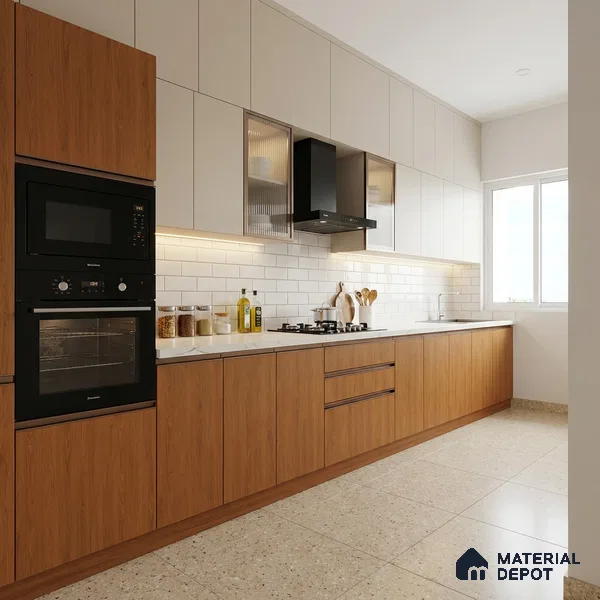 Wooden Look LM 21556 Caramelised Pine 8ft x 4ft Texture Finish Decorative Laminate - 1 mm | Suitable for TV Unit, Wardrobe, Kitchen Cabinets