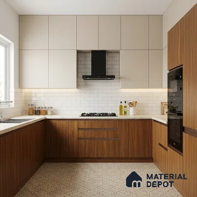 Wooden Look LM 21559 Rustic Honey 8ft x 4ft Texture Finish Decorative Laminate - 1 mm | Suitable for TV Unit, Wardrobe, Kitchen Cabinets