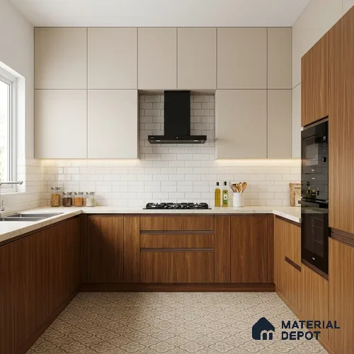 Wooden Look LM 21559 Rustic Honey 8ft x 4ft Texture Finish Decorative Laminate - 1 mm | Suitable for TV Unit, Wardrobe, Kitchen Cabinets